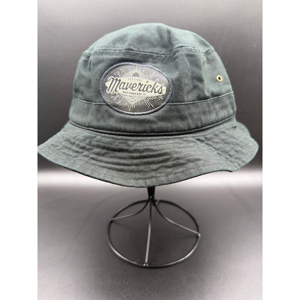 Golden Goods Mavericks Surf Festival Bucket Hat Half Moon Bay Black NWOT Officia